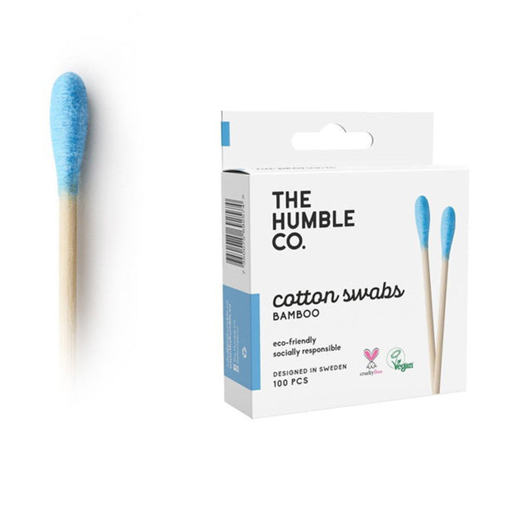 The Humble Co Cotton Swabs Blue, 100 Ea